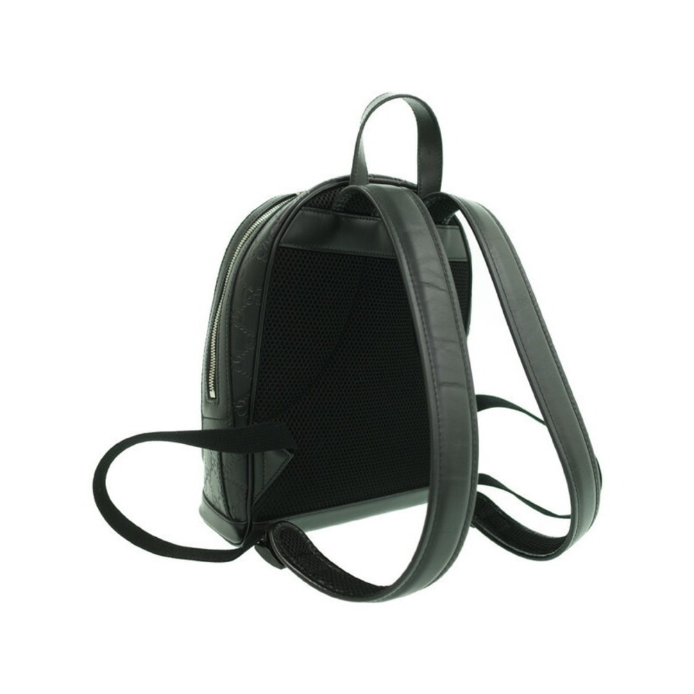Gucci ssima Leather Backpack Signature Black